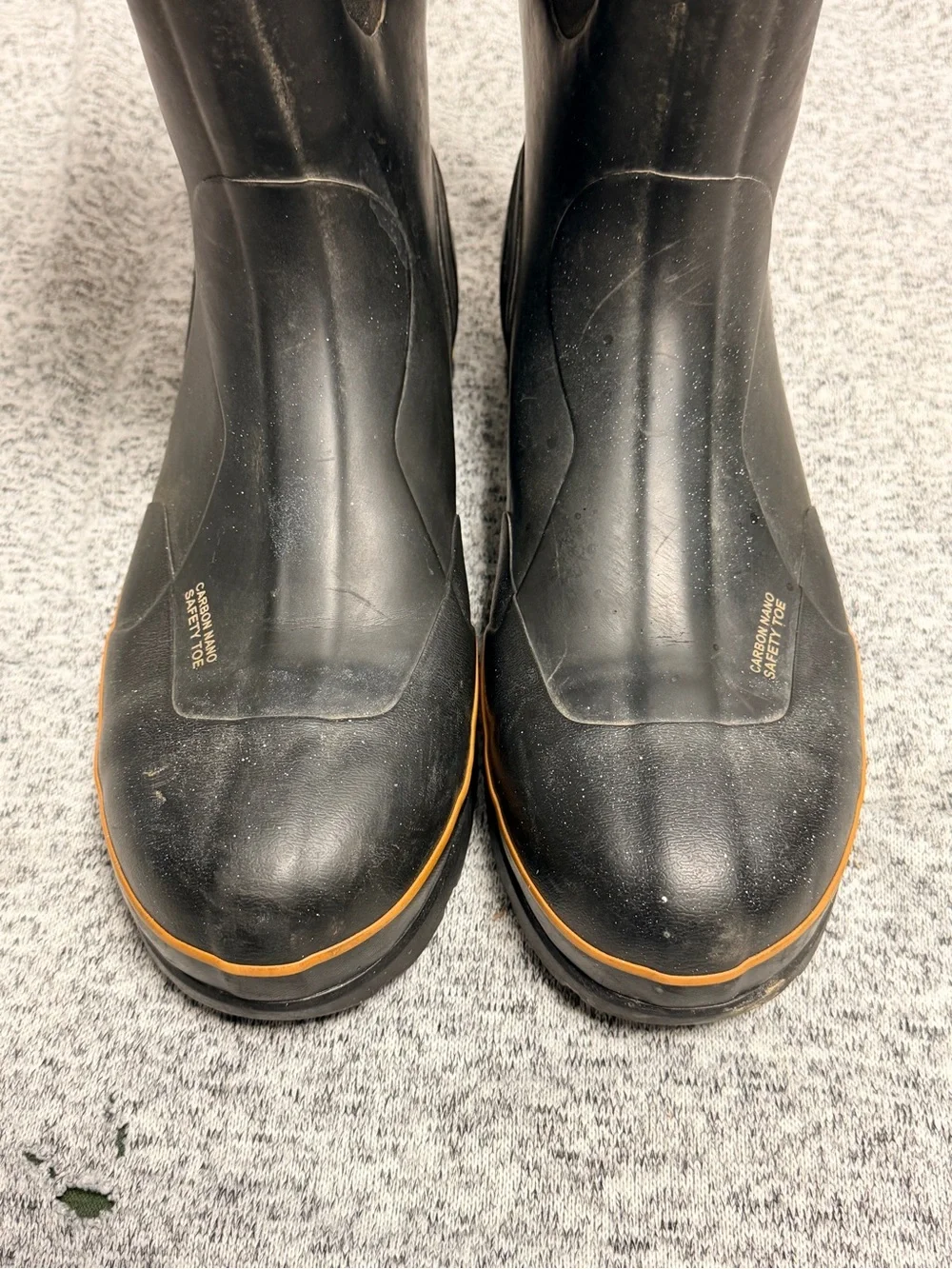 Carhartt Men's Black and Orange Insulated Waterproof Work Boots